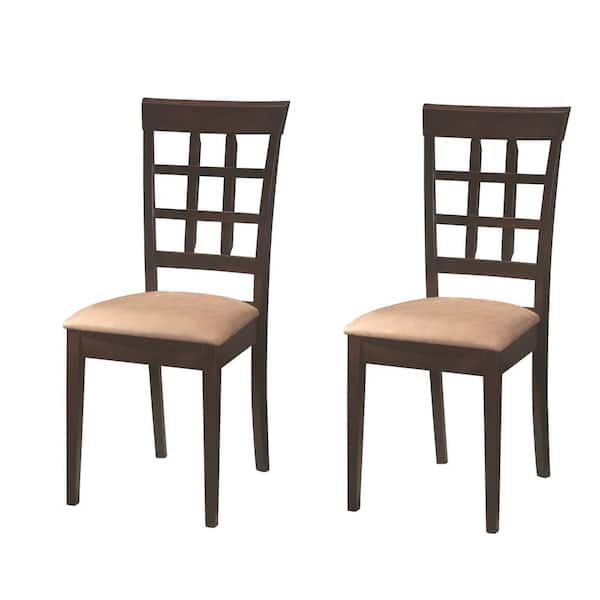 Coaster Home Furnishings Gabriel Wheat Back Side Chairs Cappuccino and Beige (Set of 2)