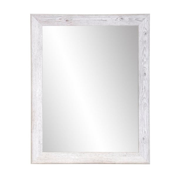 BrandtWorks Medium Rectangle White/Gray Casual Mirror (26.5 in. H x 32.5 in. W)
