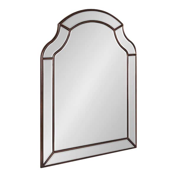 Kate and Laurel Pinchot 36 in. H x 24 in. W Glam Arch Framed Bronze Wall Mirror