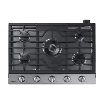 30 in. Gas Cooktop in Stainless Steel with 5 Burners including Power Burner with Wi-Fi