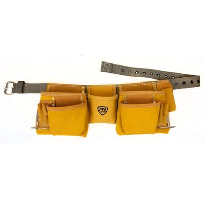 McGUIRE-NICHOLAS 11 Pocket Handyman Apron Tool Belt Pouch Leather 