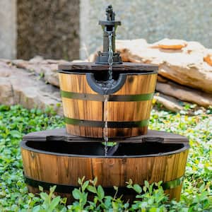 Patio Premier Wood 2-Tiered Country Fountain