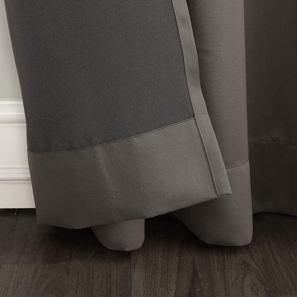 Steel Gray Room Darkening Rod Pocket Curtain Panel