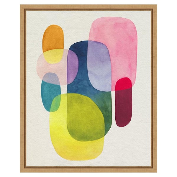 Amanti Art Sunlit Spectrum I by Grace Popp 16 in. W x 20 in. H. Canvas Wall Art Print Framed in Brown