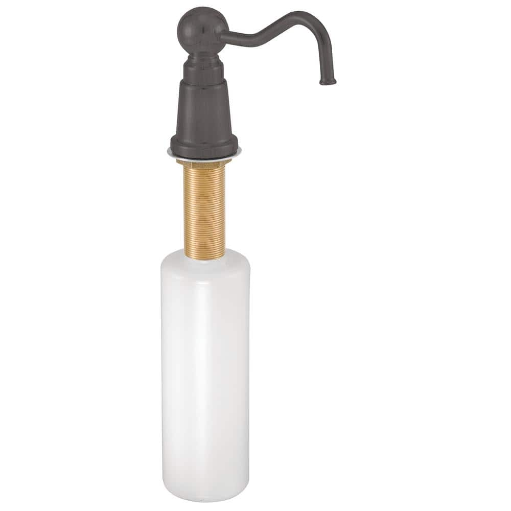 Westbrass Farmhouse Style Kitchen Sink Deck Mount Liquid Soap Lotion Dispenser With Refillable