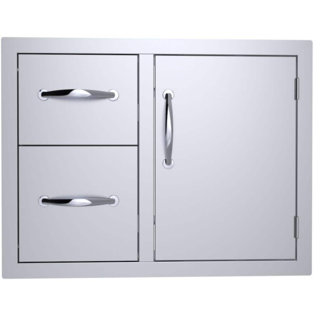 Sunstone Classic 30 in. Stainless Steel Double Drawer and Door Combo C ...