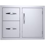 Classic 30 in. Stainless Steel Double Drawer and Door Combo