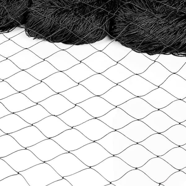 50 ft. x 50 ft. Outdoor Bird Netting for Chicken Coop, Black Poultry Net with 1 in. Square Mesh for Blueberry Bushes