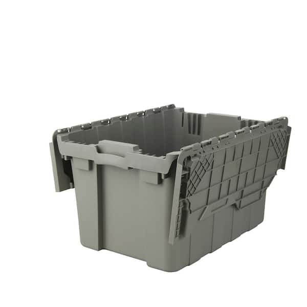 HDX Clear 12 Gal. Flip Top Storage Tote 211512 - The Home Depot