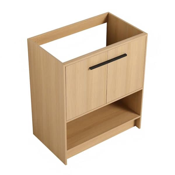 Lazzaro 29.31 in. W x 17.94 in. D x 34.56 in. H Freestanding Bath Vanity Cabinet without Top in Original Oak Unassembled