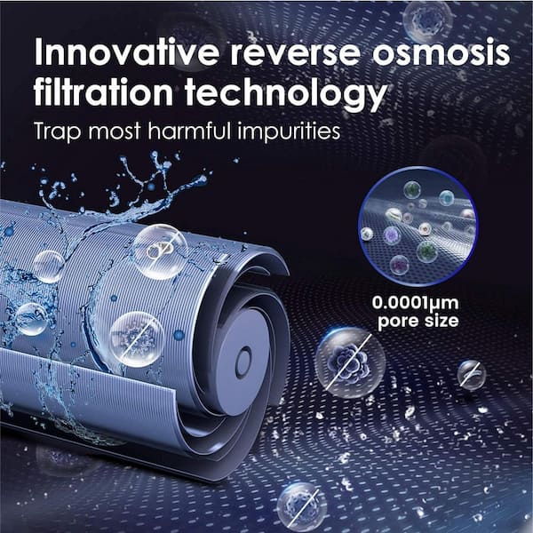 N1 Countertop Reverse Osmosis System, 4 Stage, 3:1 Pure to DRain, Reduce PFAS, Extra WD-N1-CF Replacement Filter