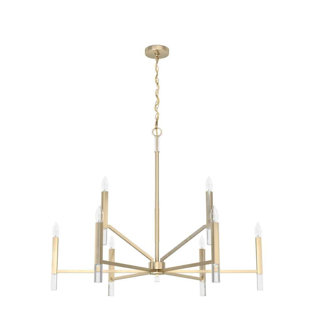 Alturas Gold Crystal 9-Light Modern Tiered Chandelier