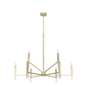 Sunjai 9-Light Alturas Gold Candlestick Chandelier