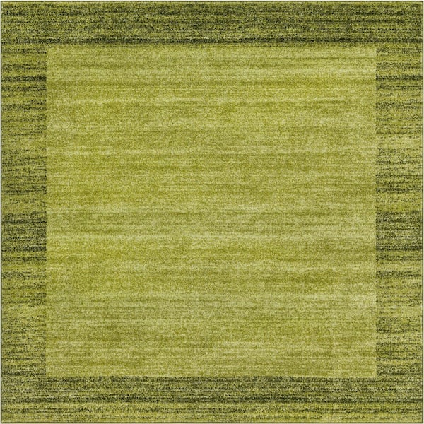 Unique Loom Del Mar Abigail Light Green 8' 0 x 8' 0 Square Rug
