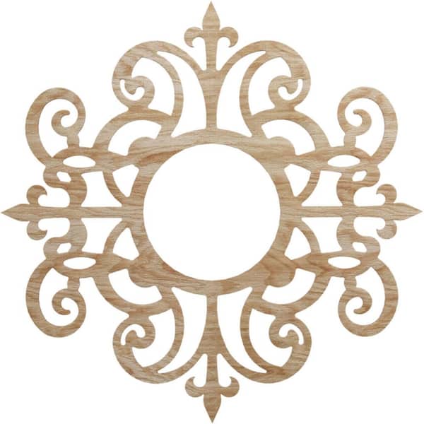 Ekena Millwork 0.25 in. x 38 in. x 38 in. Wood Medallion Moulding