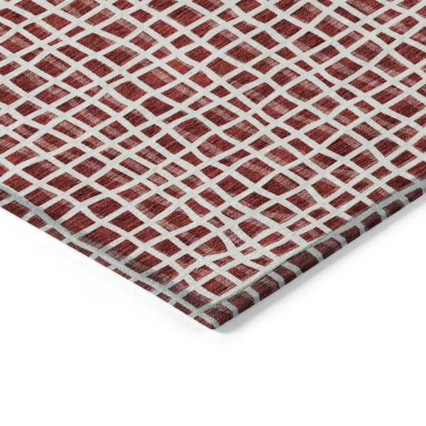 Chantille Machine Washable Indoor/Outdoor Abstract ACN729 Burgundy 1 ft. 8 in. x 2 ft. 6 in. Area Rug