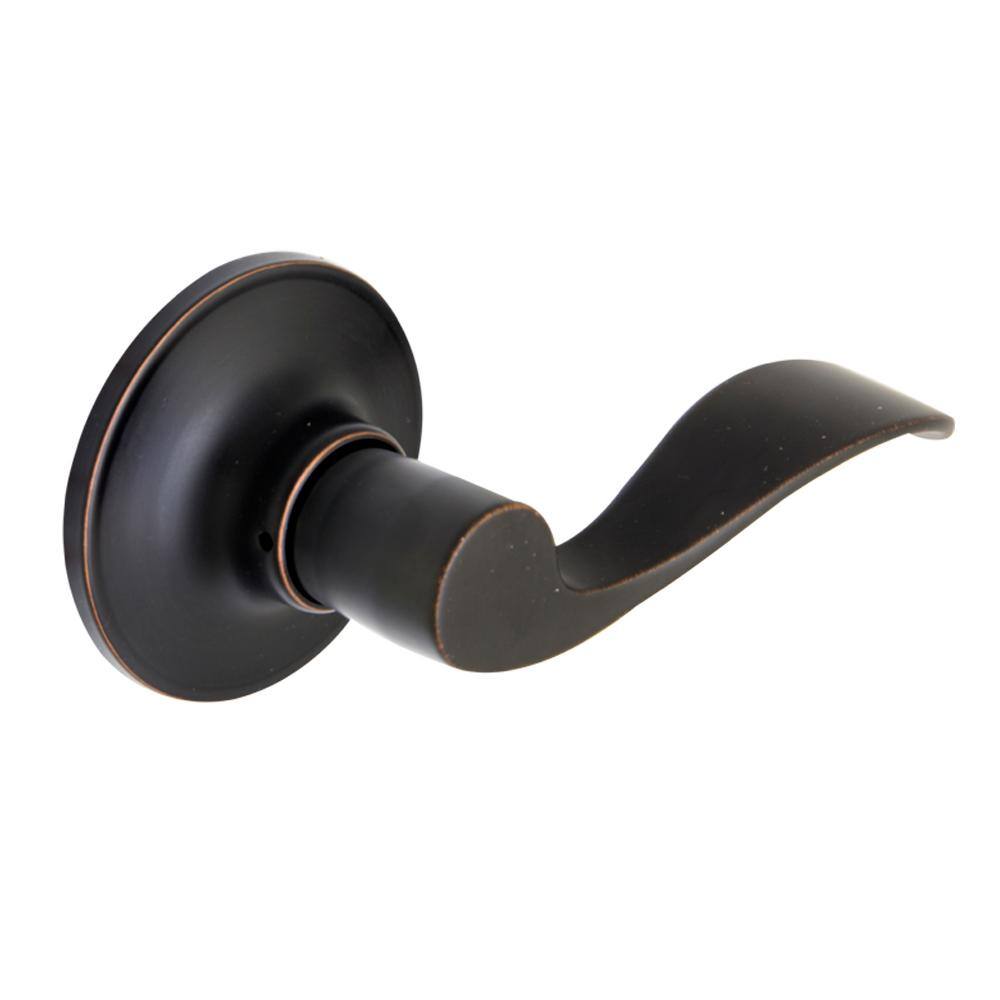 Wave Matte Black Hall/Closet Door Lever