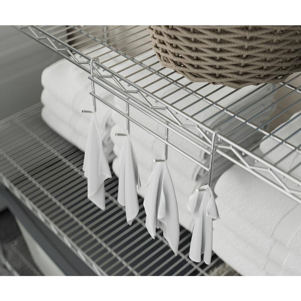 Silver Steel 7-Piece Wire Rack Accessories Kit