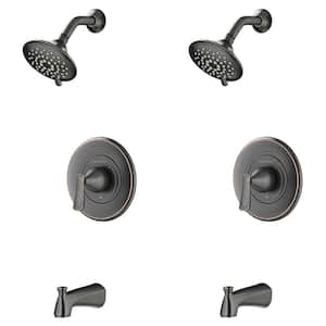 Chatfield Single-Handle 3-Spray Tub and Shower Faucet with 1.8 GPM (Set of 2) in Legacy Bronze (Valve Included)