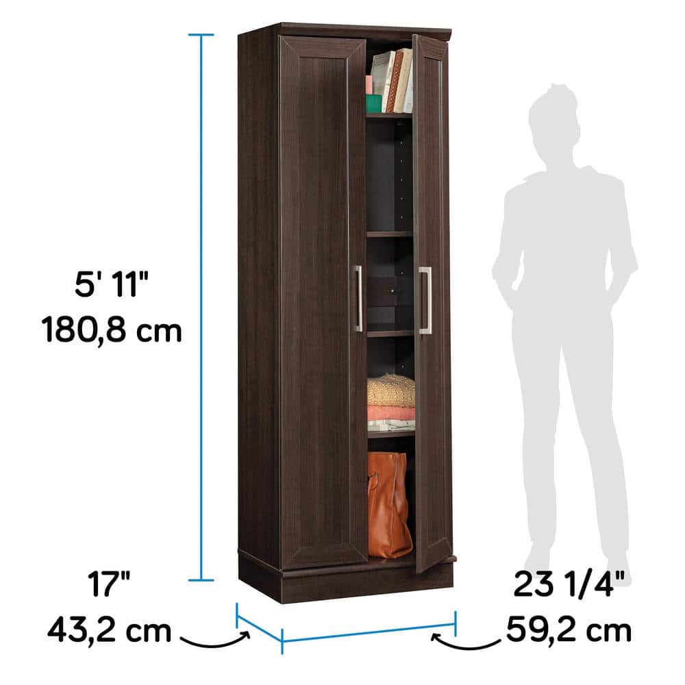 Dakota Oak Tall Storage Cabinet with Adjustable Shelving