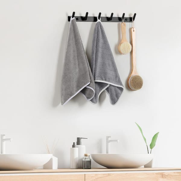 Unique Bargains Aluminum Wall Mounted Coat Hat Towel Clothes Robe Hooks and  Hangers Silver Tone 1 Pc