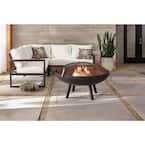 Windgate 40 in. Dia. Round Steel Wood Burning Fire Pit with Spark Guard