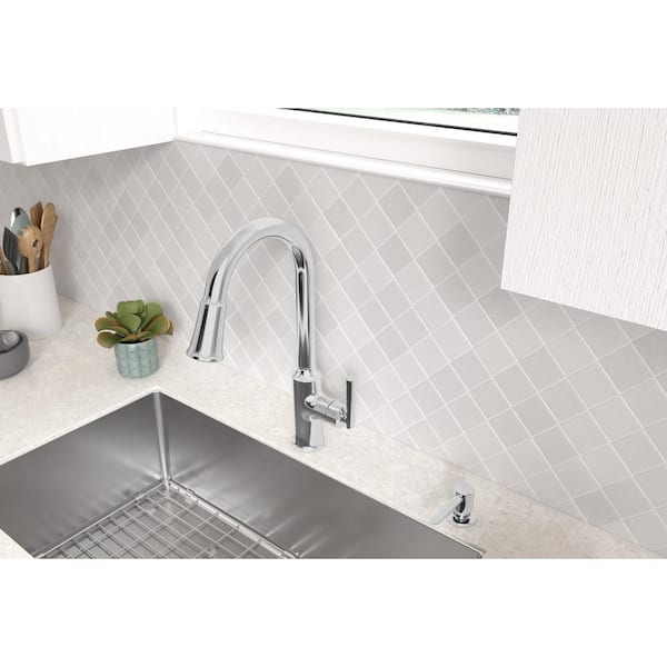 Raviv® Pull-Down Faucet and 33-Inch Stainless Steel Single-Bowl Kitchen  Sink Kit