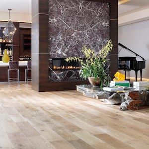Delano French Oak 3/8 in. T x 6.5 in. W Water Resistant Wirebrushed Engineered Hardwood Flooring (23.6 sq. ft./case)