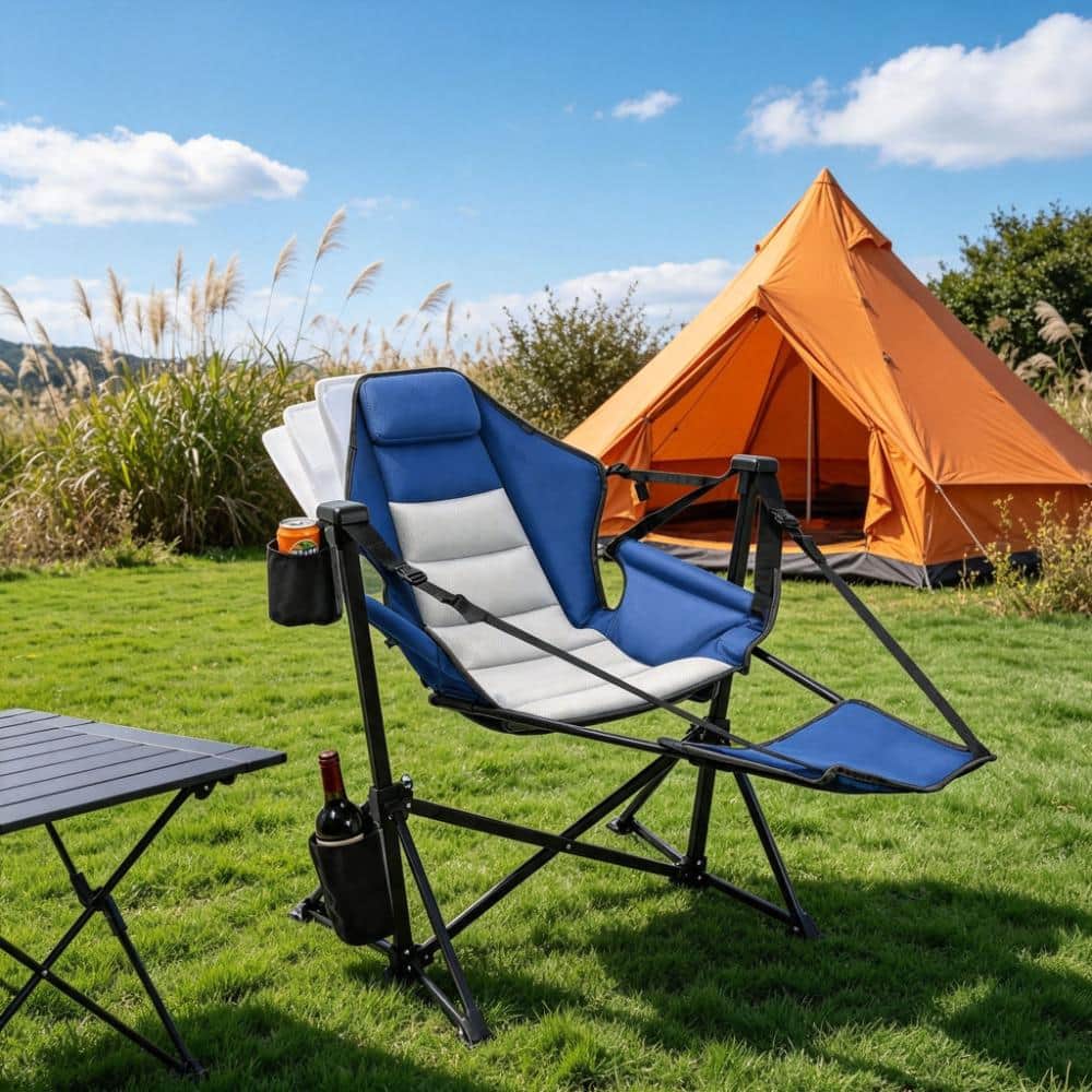 Oversized Hammock Camping Chair with Removable Footrest, Portable Swing Chair with Cup Holders & Side Pockets price history on PriceWatchPro