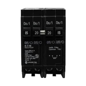 BR 1-15 Amp 2 Pole and 1-20 Amp 2 Pole BQC (Common Trip) Quad Circuit Breaker