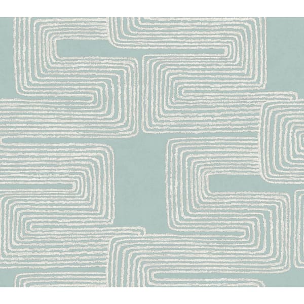 Blue and Gold Zulu Thread Textured Non-Pasted Paper Wallpaper