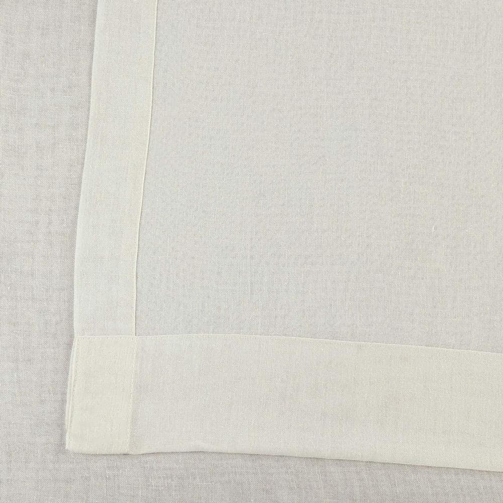 Gardenia Sheer Faux Linen 96-Inch Window Panel