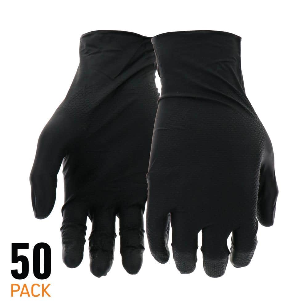 GRIPPAZ X-Large Black 6 mil Thick 100% Nitrile Disposable