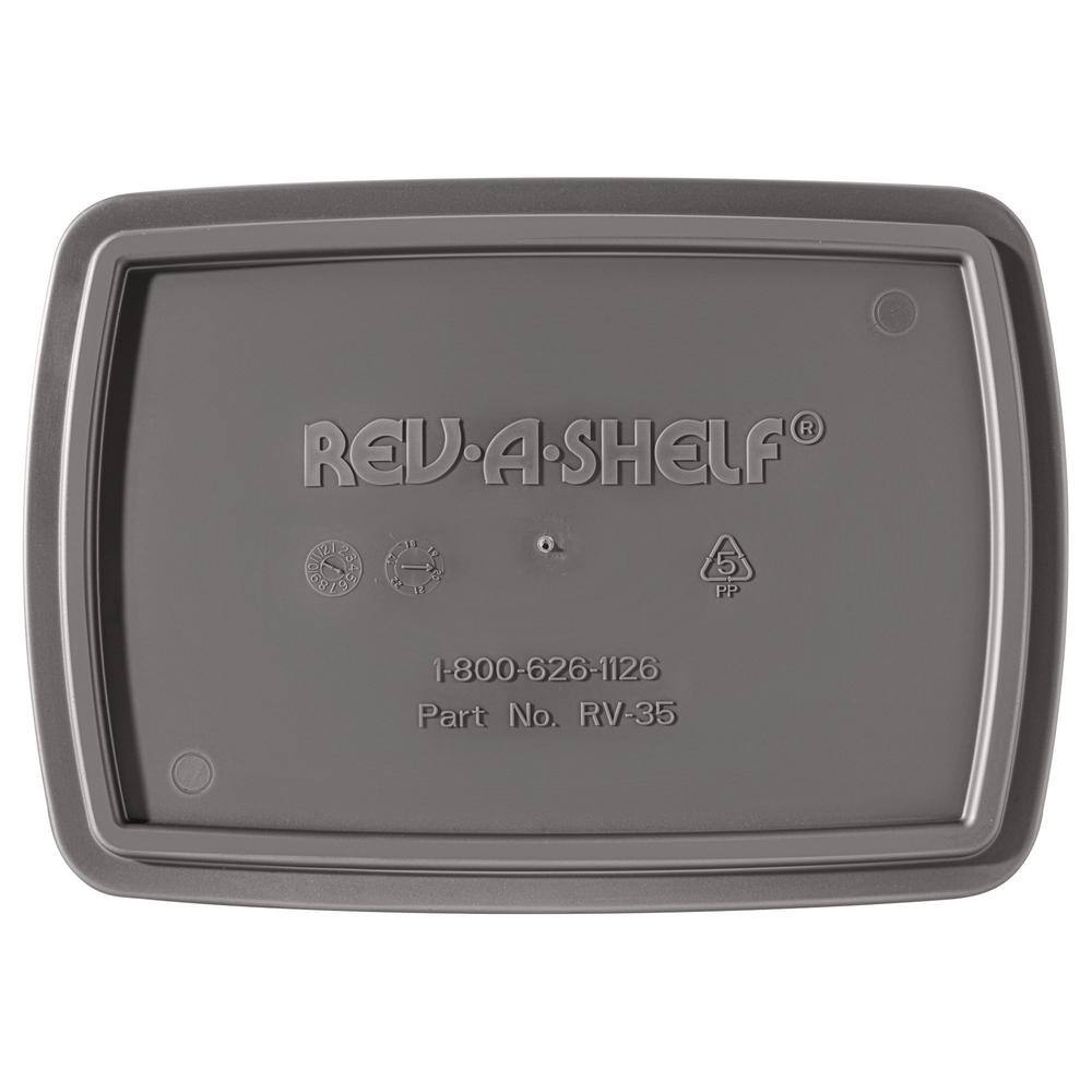 Gray Plastic Pull-Out Kitchen Trash Bin Set, 35 Quart, 2 Pack