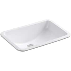 Ladena 20 7/8" Undermount Bathroom Sink with Glazed Underside in White