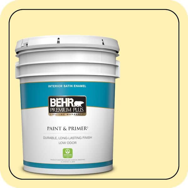 BEHR PREMIUM PLUS 5 gal. #P310-3 Firefly Satin Enamel Low Odor Interior Paint & Primer
