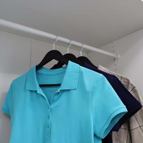 Elama Cream Velvet Shirt Hangers 100-Pack 985115592M - The Home Depot