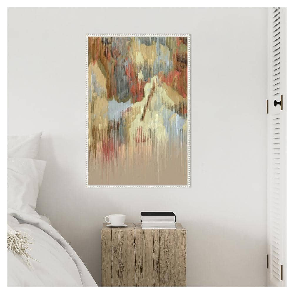 Summer Abstract Beaded Framed Canvas Wall Art