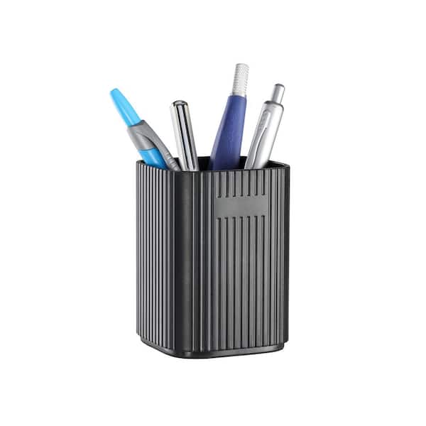 On My Desk OMD, Smart tower Pencil cup, desk organizer with two USB charging ports in Black
