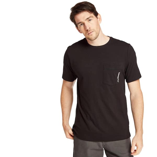 Timberland PRO Men's Size X-Large Jet Black Base Plate Pocket Work Tee
