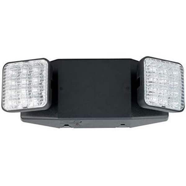 CIATA 75-Watt Equivalent Integrated LED Black Emergency Light with Adjustable Heads and 3.6-Volt Battery (1-Pack)