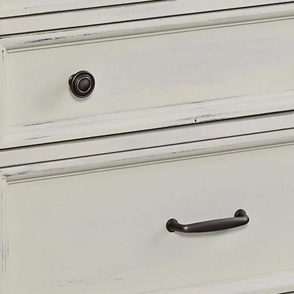 Seaside Lodge White Double Dresser with Felt Lined Drawers