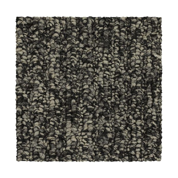 TrafficMaster 8 in. x 8 in. Pattern Loop Capet Sample - Finton - Color Sea Lion