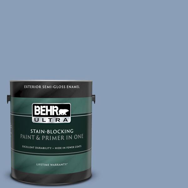 BEHR ULTRA 1 gal. #UL240-17 China Silk Semi-Gloss Enamel Exterior Paint and Primer in One