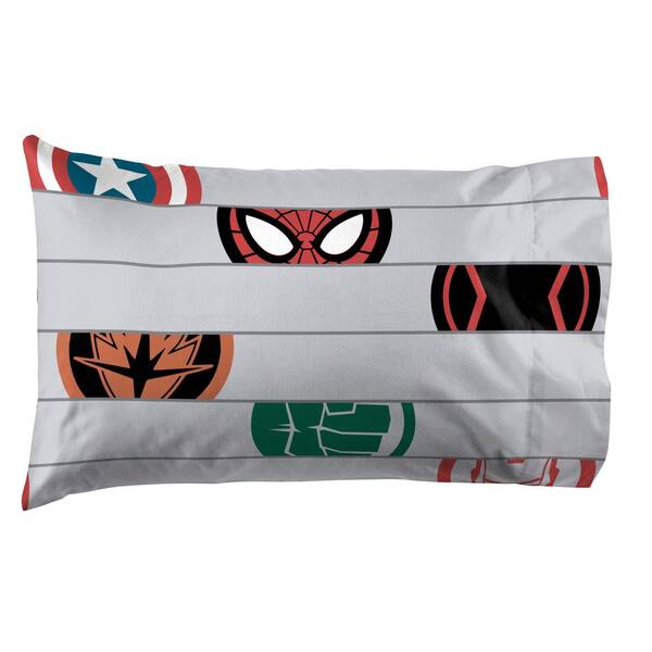 Marvel Avengers Emblem Twin Size Bed Sheet Set Multi-Color 