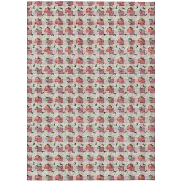 Chantille Machine Washable Indoor/Outdoor Abstract ACN2865 Blush 10 ft. x 14 ft. Area Rug