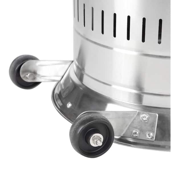 Fire Sense 46,000 BTU Gray Stainless Steel Commercial Patio Heater
