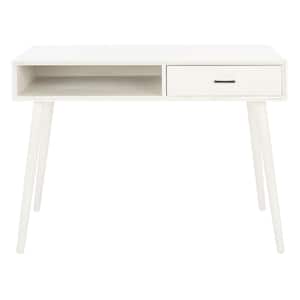 Remy 42 in. Rustic White 1-Drawer Writing Desk