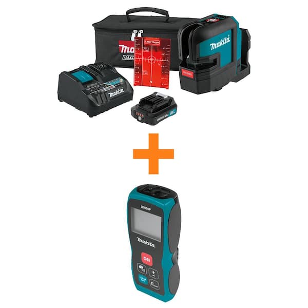 Makita SK105DZ 12V max CXT Lithium-Ion Cordless Self-Leveling Cross-Line  Red Beam Laser, Tool Only 