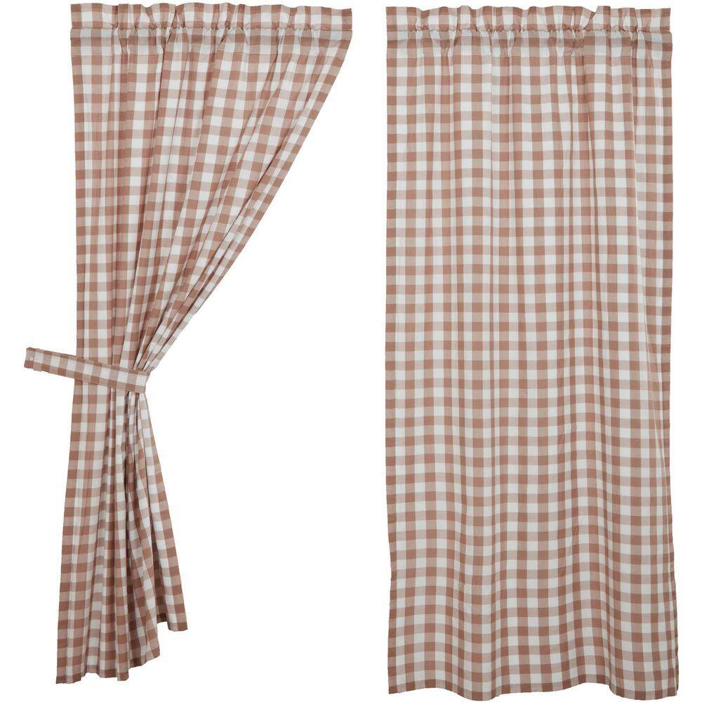 Portabella Cotton Light-Filtering Rod Pocket Window Panels, Set of 2